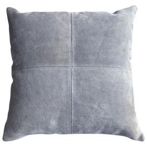 Natural Suede Pillow 20" X 20" Silver
